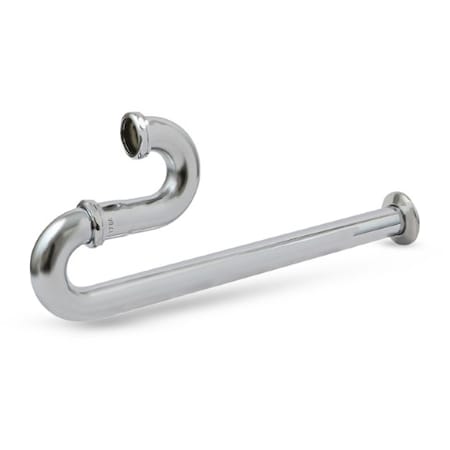 Everflow S-Trap with Flange for Tubular Drain Applications, 22GA Chrome Plated Brass 1-1/2" 12912